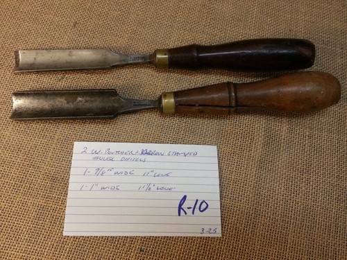 Antique W. Butcher Arrow Stamped Gouges Chisels