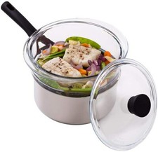 Pyrex Glass Steamer Basket 20cm Kitchen Accessories, With Pan, or double Stream