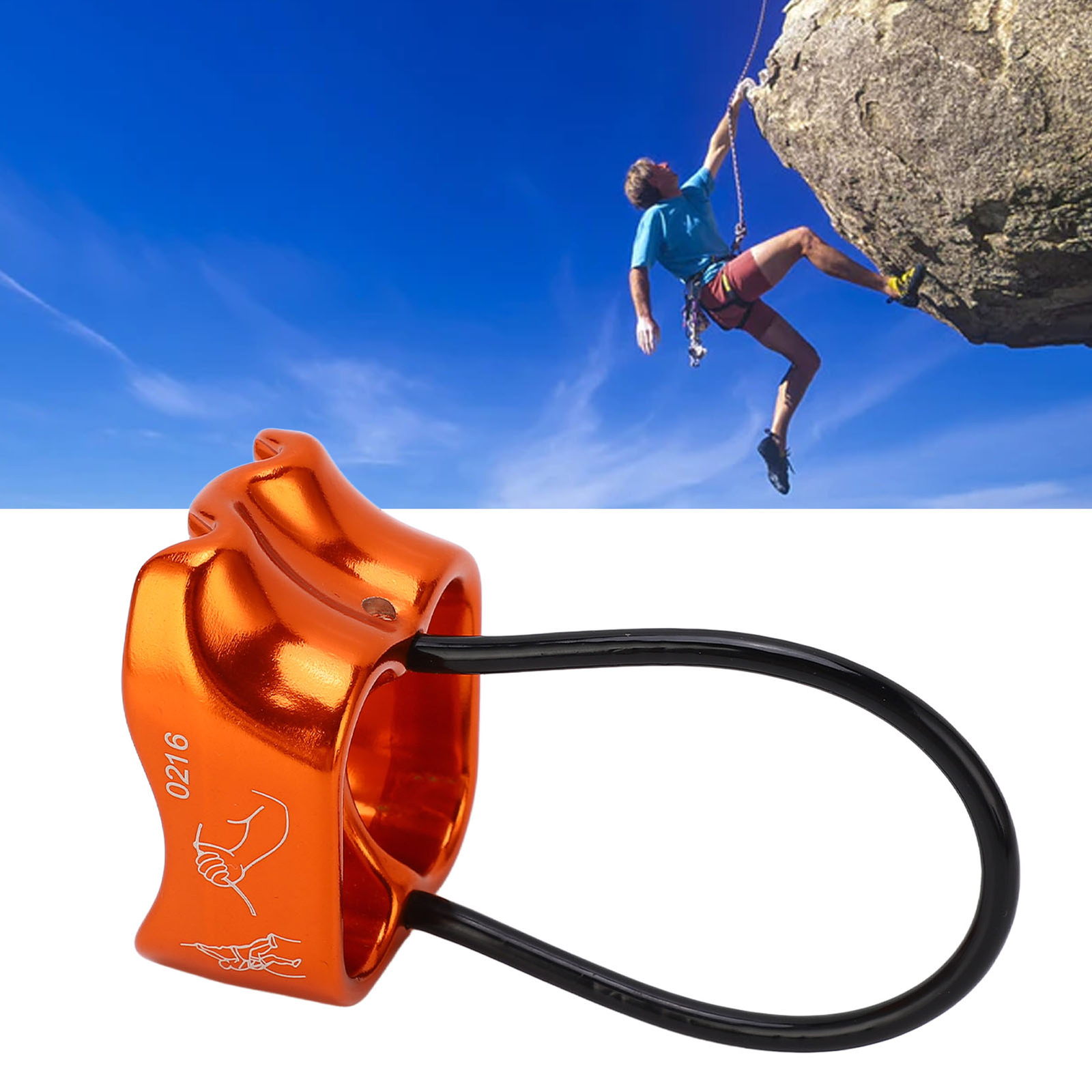 Rappel Device Aluminum Magnesium Alloy ATC Rappelling Descender For