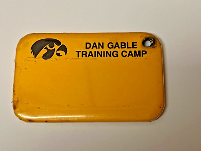Yellow Trainee Tag IOWA HAWKEYE DAN CABLE TRAINING CAMP METAL TAG | eBay