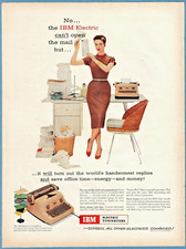 1956 IBM ELECTRIC TYPEWRITER AD ~ 10 x 14 thumbnail