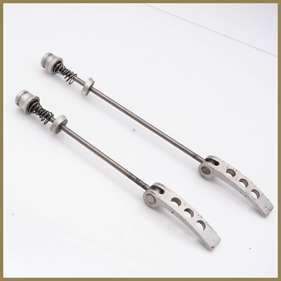 RINGLÉ ? SKEWERS QUICK RELEASE MTB VINTAGE MOUNTAIN BIKE TITANIUM old 135 SILVER