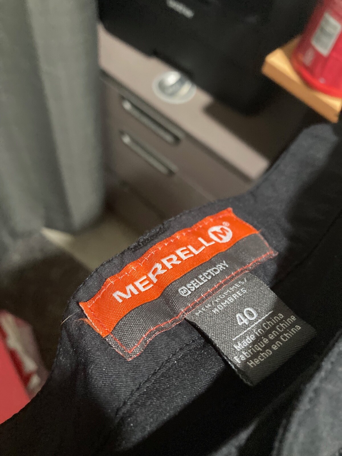 Pantaloni cargo Merrell Opti Wick da uomo taglia 40 30 BLU SCURO nylon escursionismo trail pantaloni