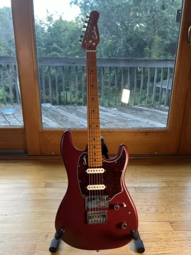 Godin Session HT Guitar, Aztec Red with Tonerider Pickups