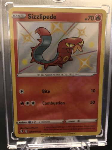 Sizzlipede Shining Fates Sv018 Sv122 Baby Shiny Pokemon Card Ebay