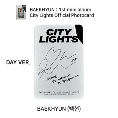 BAEKHYUN from EXO 1st mini album City Lights Official Photocard | eBay