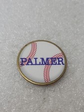 Jim Palmer Baseball Enamel Lapel Pin Single Post Clutch Back White Red Vintage