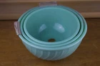 Jadeite Fire King 2000 3 pc Mixing Bowl Set with labels brand new
