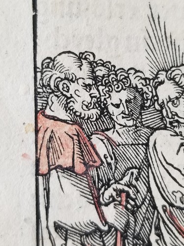 Sebald Beham 2 Woodcut Print leaf Christ Showing the signs in the sky 708 Pauli - Picture 9 of 17