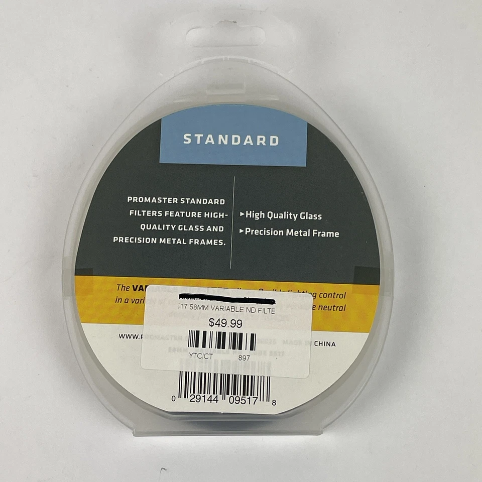 Pro Master Filter 58mm Variable ND Standard #9517 New In Original Package - Image 2 of 3