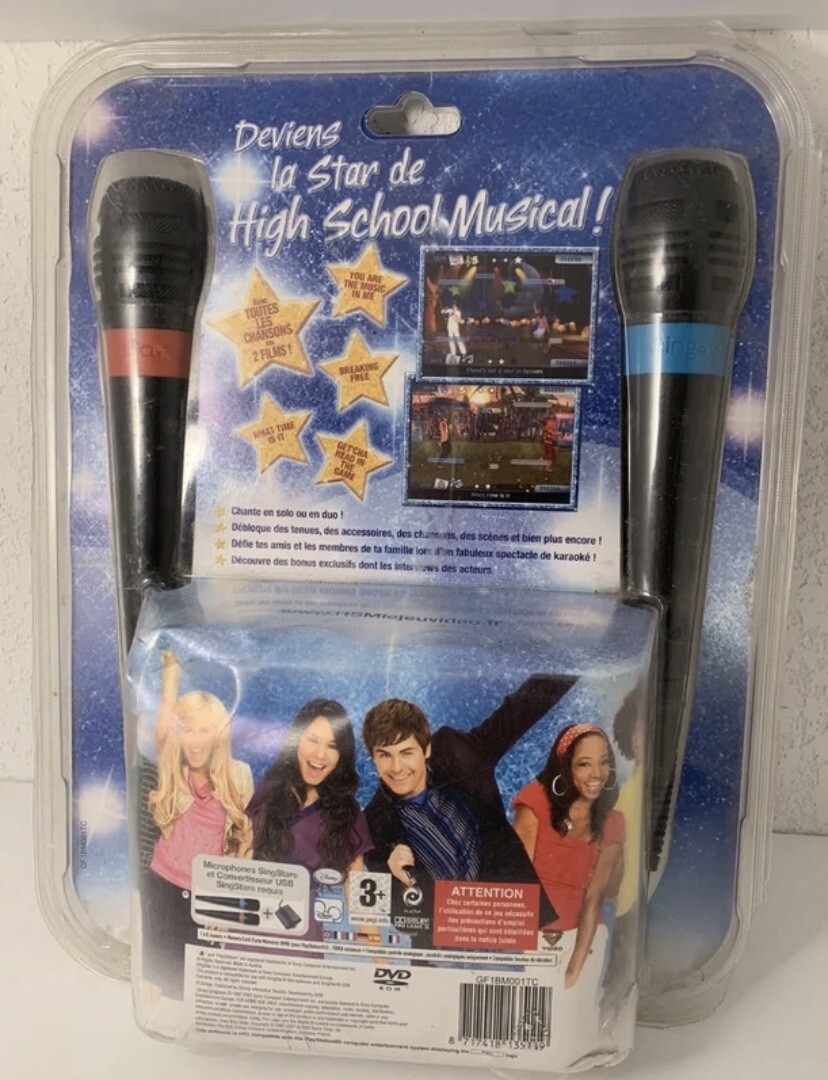 Jeu PS2 High School Musical : Tous En Scène ! + 2 Micros - Pack Neuf Sous Blister