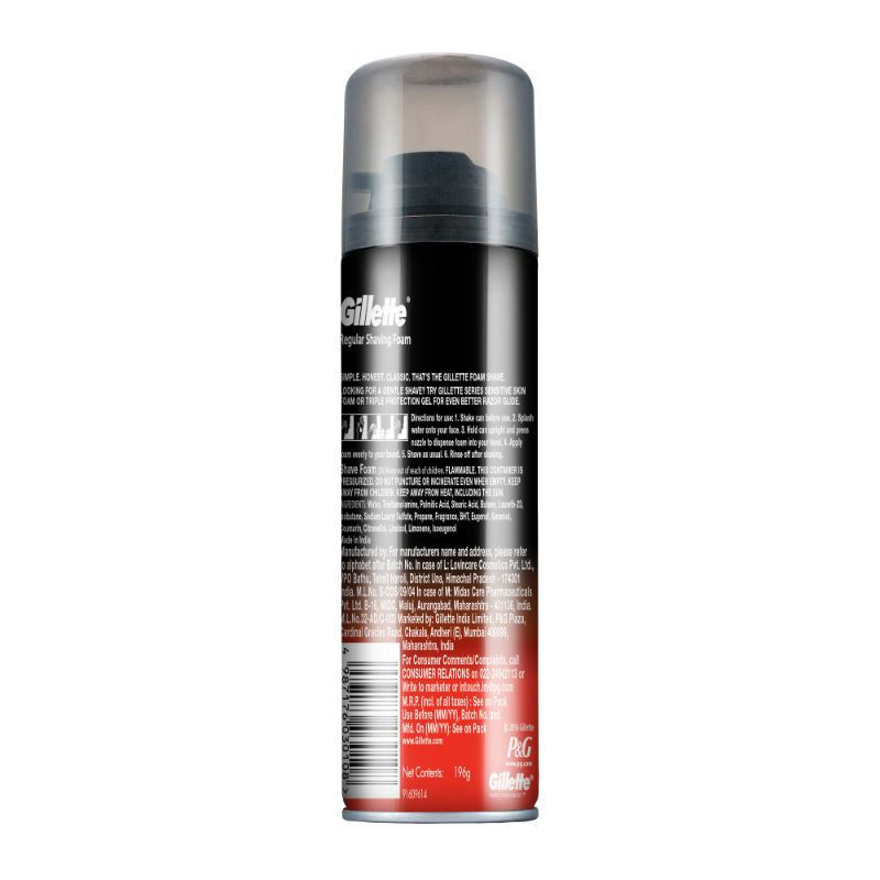 Gillette Classic Regular Shave Foam - 196 Gram | eBay