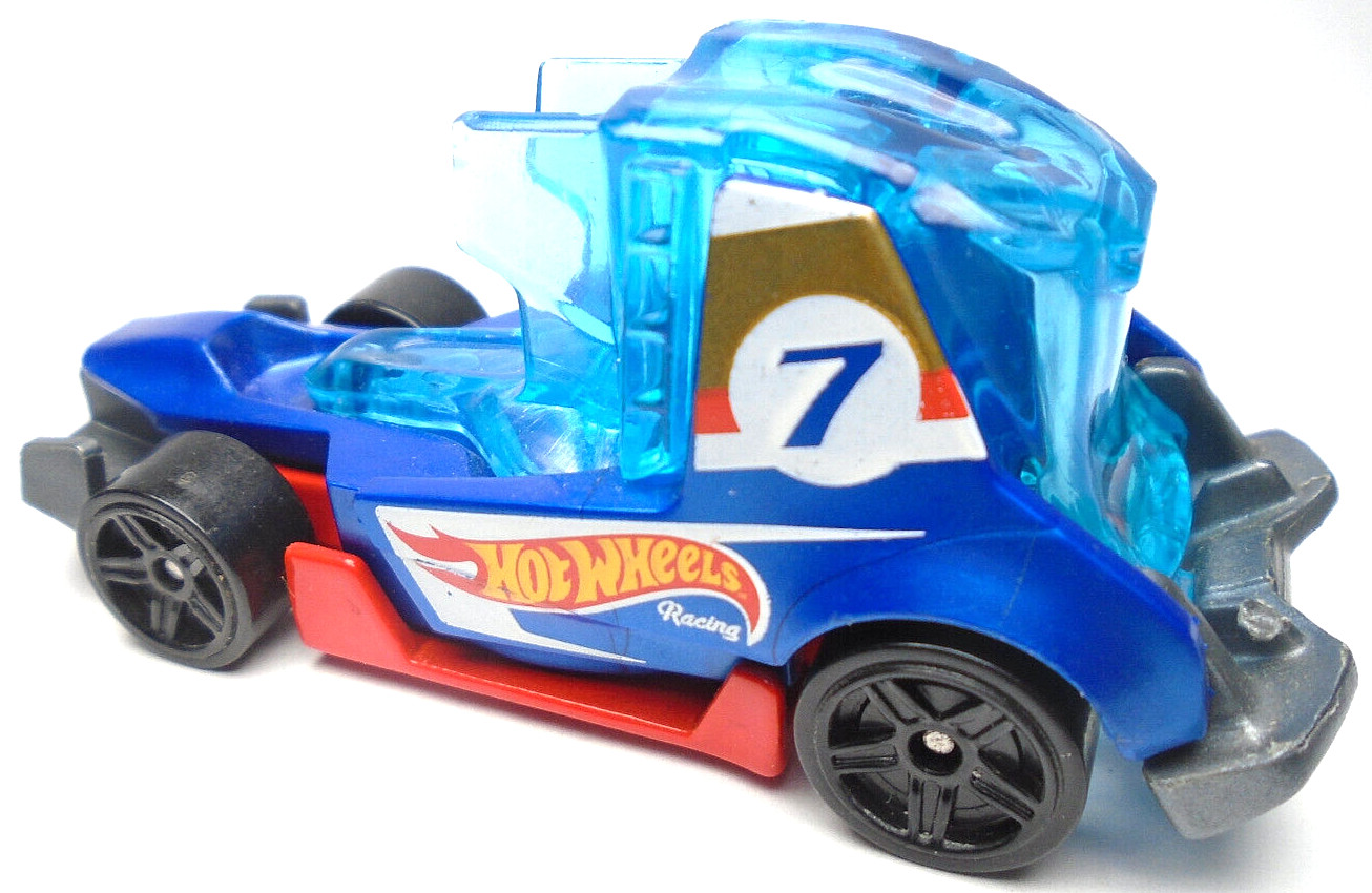 2019 HOT WHEELS HAUL-O-GRAM #7 BLUE 1:64 DIECAST SEMI CAB W/ RED WHITE & YELLOW