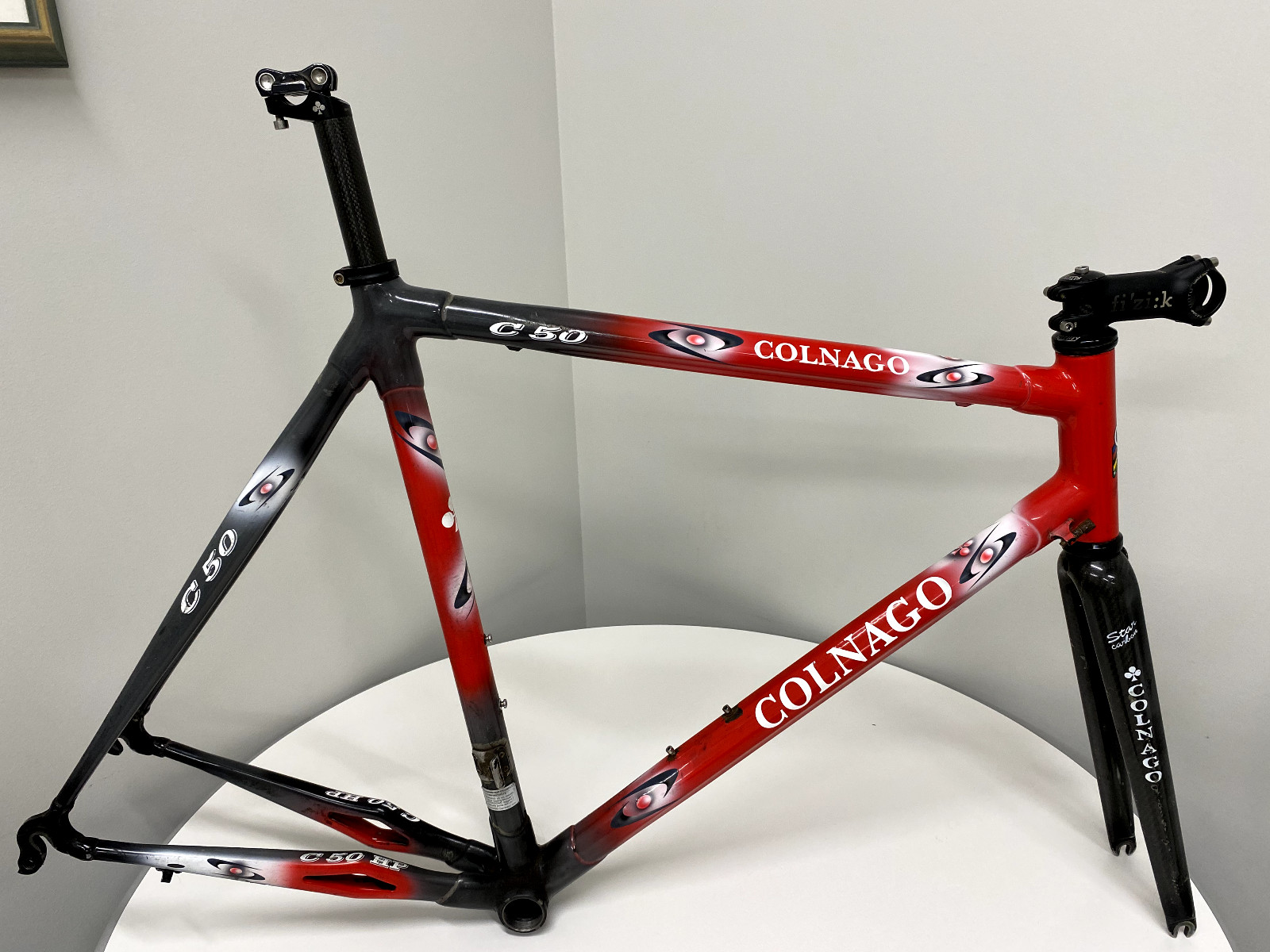 2005 Colnago C50 HP Traditional 58cm Red Art Decor Frameset Star Carbon Fork