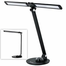 PIANO LAMP Desk LED Light with USB Charging Port Foldable Adjustable Black NULED