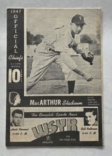 1947 Syracuse Chiefs Official Scorebook, vs.  Jersey City, Scored