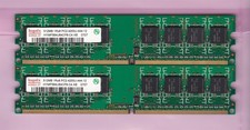 1GB 2x512MB PC2-4200 HYNIX DDR2-533 HYMP564U6...