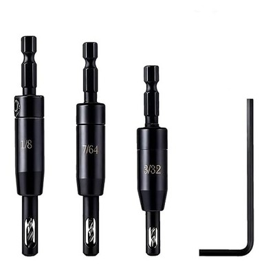 Self Centering Drill Bit Set, 1/4 Inch Hex Shank HSS VIX Bit Set with Hex Key...