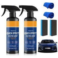 Quick Effect Car Coating Spray 2 Pack, Waterless Wash Polish, Paint Protection
