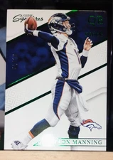 Peyton Manning 2016 Panini Prime Signatures Green Bookend #01/10 Looks like 1/1
