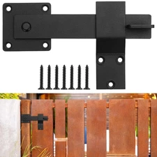 6'' Farm Flip Fence Gate Latch, Heavy Duty Barn Door Lock, Gate Lock for Wood...