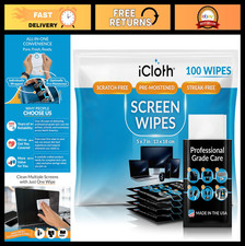 Large Screen Cleaning Wipes for Electronics - Lint-Free, Streak-Free, Fast-Dryin