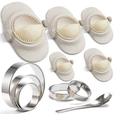 Empanada Maker Press 6-Inch Extra Large Dumpling Set with Dough Cutter Mold