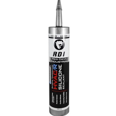 089650 Extreme Temperature HVAC/R Silicone Sealant, 280 ml, Aluminum, 1 Pack,