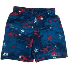 Under Armour Freedom Red/White/Blue Patriotic Swim Trunks Youth Medium NWT