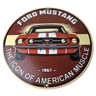Vintage Ford Motors Sign - Mustang Gas Pump American Automotive Porcelain Sign