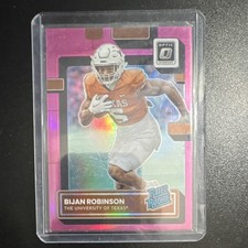 2023 Panini Chronicles Bijan Robinson #20 Optic Pink Prizm Texas NCAA Football