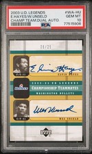 2003 UD LEGENDS ELVIN HAYES / WES UNSELD DUAL AUTO /25 PSA 10, ON-CARD RARE