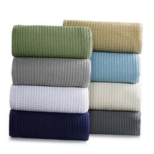 100 Cotton Blankets Size - Waffle Weave Blanket, Lightweight  King Light Grey