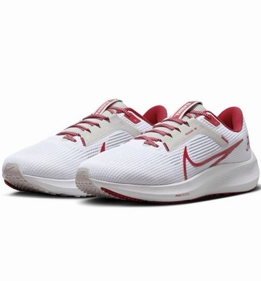 Nike Pegasus 40 Alabama Crimson Tide WhiteUnisex Shoes Mens 9/Women s 10.5 NWT
