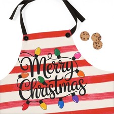 Festive Christmas Apron, Merry Christmas Kitchen Accessory, Holiday Cooking Gift