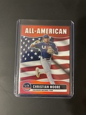 2026 Panini USA Prizm Stars & Stripes Christian Moore All American RED 055/199
