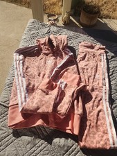 ADIDAS Originals Crop Hoodie LARGE Coral XL Leggings