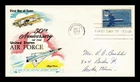 DR JIM STAMPS US AIR FORCE 50TH ANNIVERSARY AIR MAIL FDC SCOTT C49 FLUEGEL COVER