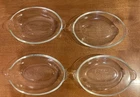 Vintage Pyrex Clear Glass Oval Casserole Au Gratin Dish 1 Cup  #328 Lot of 4