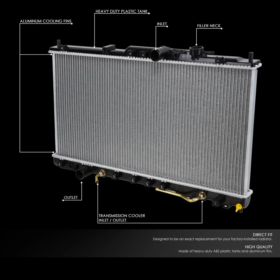 PARA 00-05 ECLIPSE/STRATUS/SEBRING L4 EN NÚCLEO DE ALUMINIO RADIADOR DE REFRIGERACIÓN DPI 2405 Foto 2 de 4