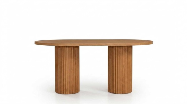 Esstisch Holz Braun Modern Luxus Oval KüChentisch Wohnzimmer-image