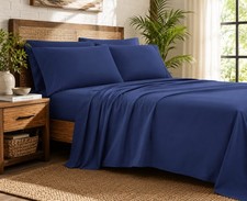 Kirkland Signature King 680 TC Pima Cotton Sheet Set Vintage Indogo New