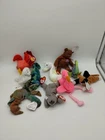 Lot of 10 McDonald’s Ty teenie Beanie Babies Plush Toys Cat Fish Seal Vintage