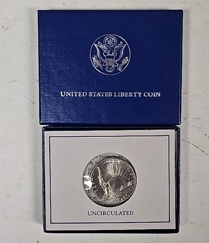 CS.586DSBBFO U.S. MINT COMMEM 50C YEAR 1986-D STATUE OF LIBERTY MS COIN SET OGP!