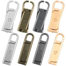 Zipper Pull Replacement Upgraded  8 Pcs Detachable Black Silver Gold Bronze