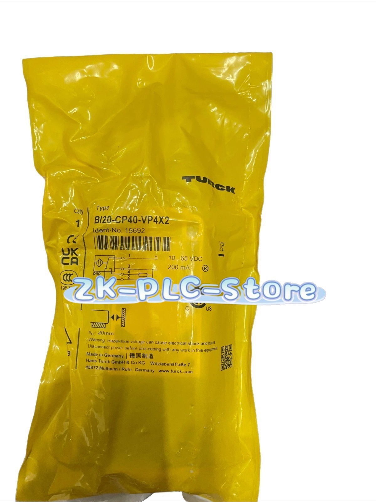 1PC New BI20-CP40-VP4X2 Turck Inductive Sensor Bi20-CP40-VP4X2 Fast Shipping