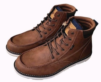 Lee Men's Waylon High-Top Boot British Tan/Chocolate/Navy Denim - M000079-2511