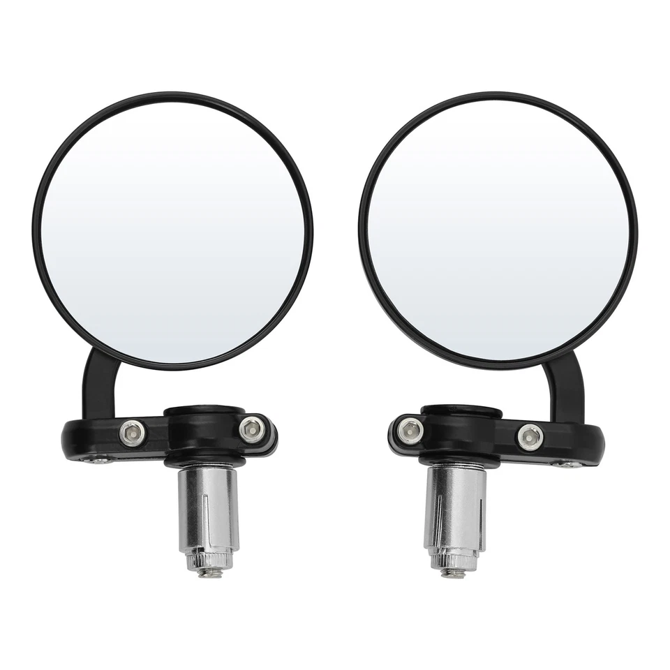Espejos retrovisores laterales redondos de 3" de 7/8" para Harley Honda Suzuki Yamaha Foto 2 de 4
