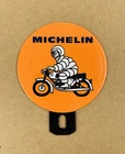 VINTAGE MICHELIN MAN TIRES GASOLINE STATION PORCELAIN GAS MOTOR OIL TOPPER SIGN