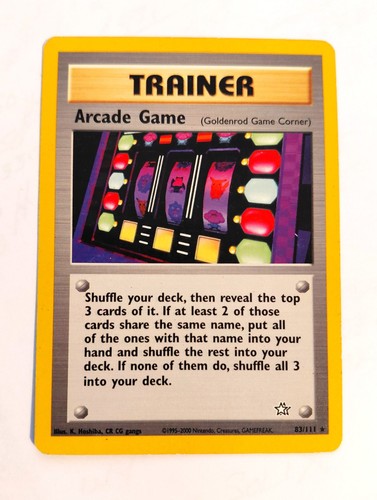 Pokemon Arcade Game 83/111 Rare Neo Genesis Unlimited MP